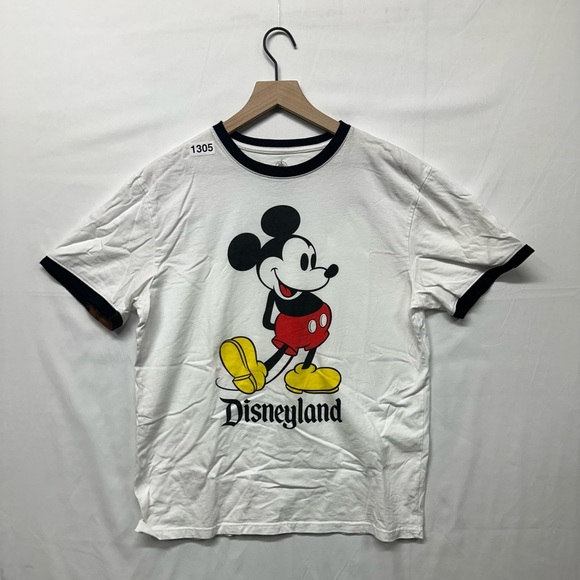 Disney Other - Disneyland Mickey Mouse T-Shirt Men’s Medium White Black Disney Graphic Tee